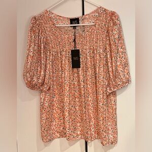 NWT W5 Women's Floral Blouse.  Size L